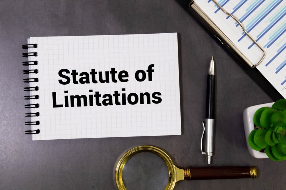  The words "Statute of Limitations," symbolizing the intersection of law and justice.






